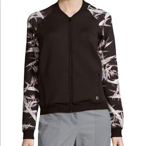 Body Language Full Zip Bomber Jacket Leaf Print M